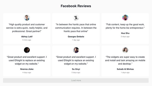 facebook reviews