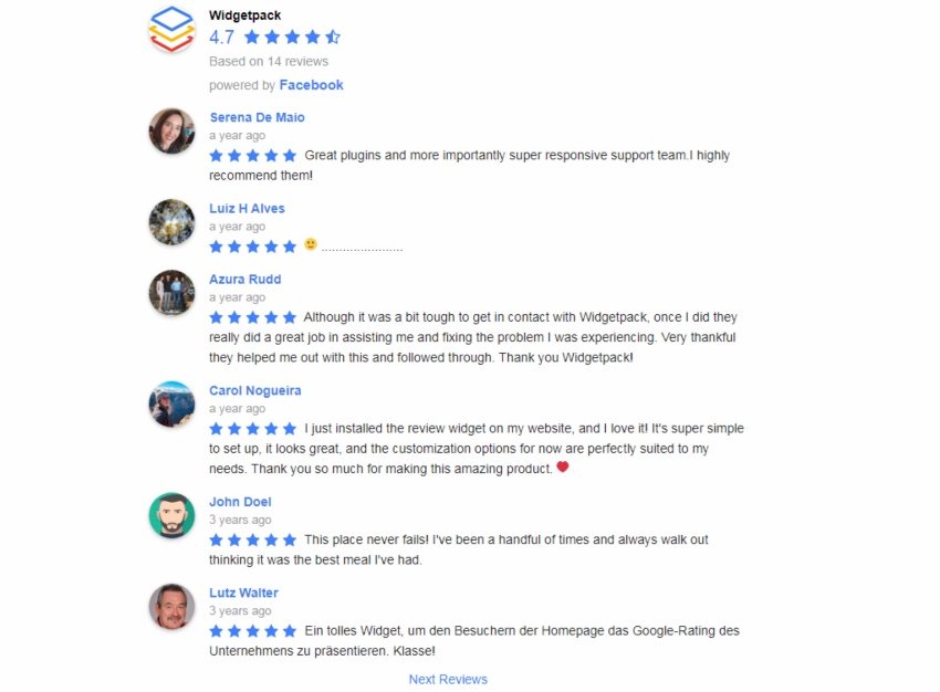 Social Reviews & Recommendations