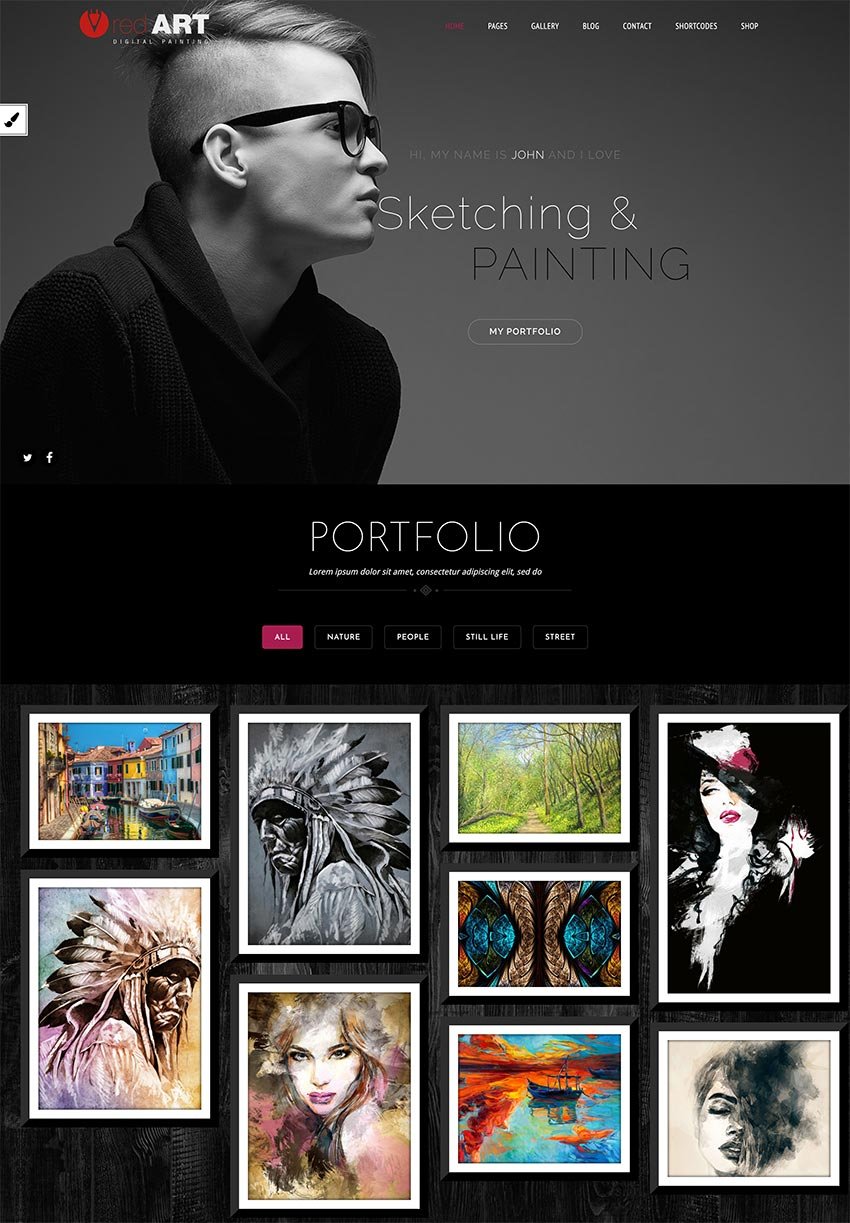 Red Art Artist Portfolio