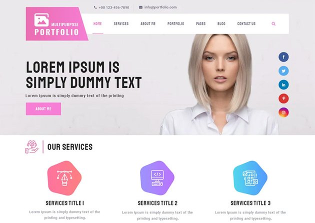 Multipurpose Portfolio Free WordPress Theme