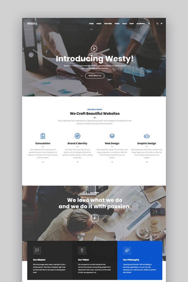 Westy - Multiconcept Small Business WordPress Theme
