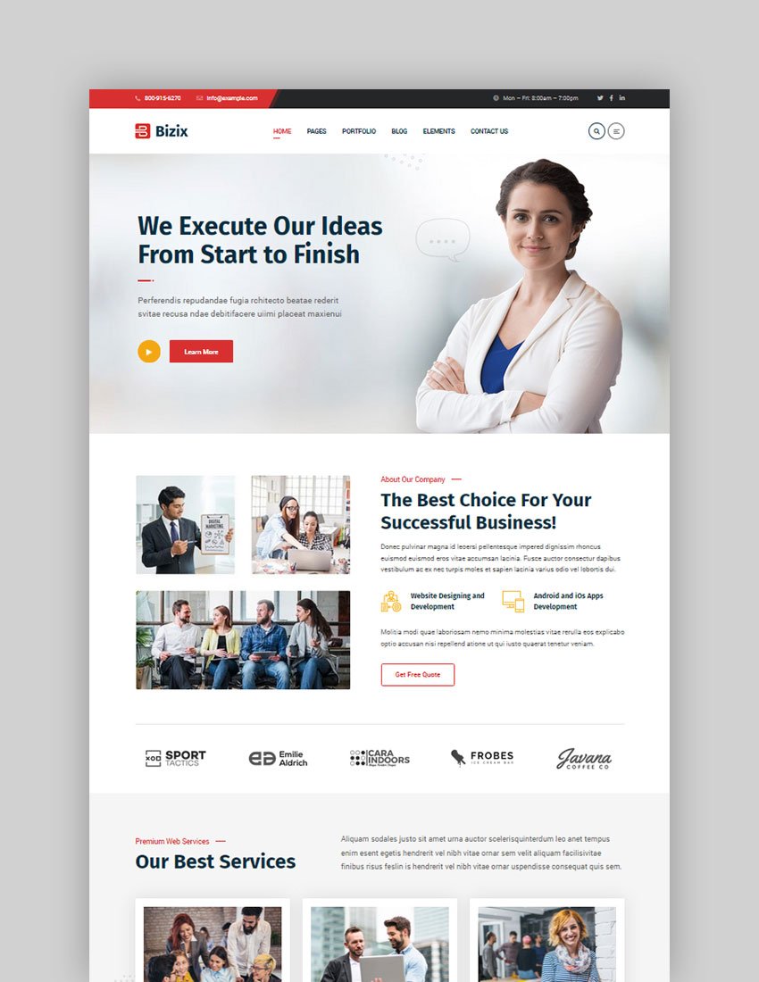Bizix - Corporate and Business WordPress Theme