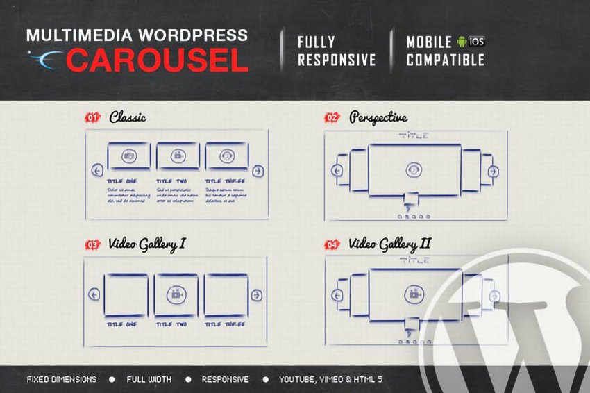 Multimedia Responsive Carousel - WordPress Plugin