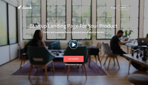 Launch - Startup Landing Page Theme