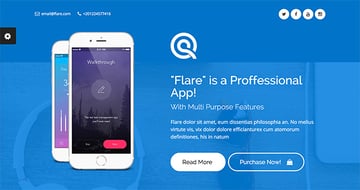 Flare Landing Page Theme
