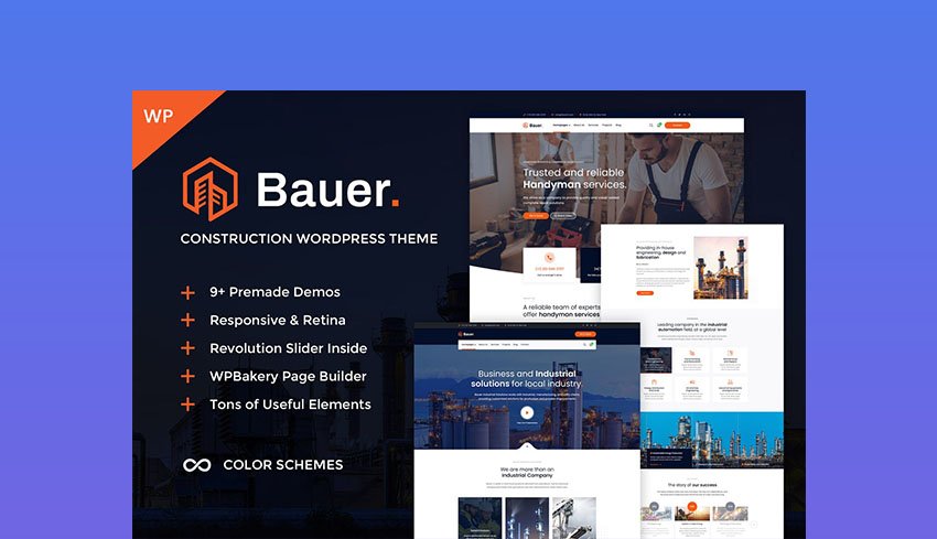 Bauer Construction Company WP Theme