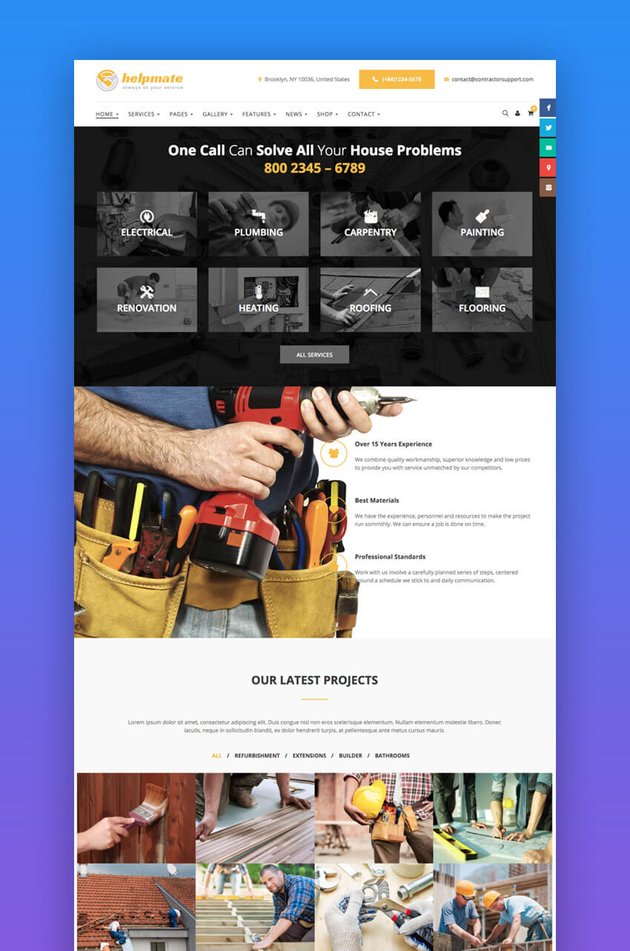 Helpmate multi-concept WordPress theme