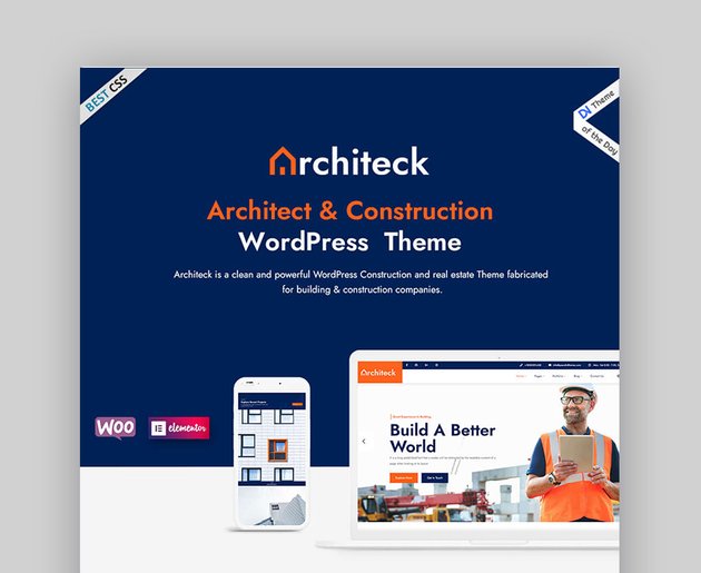 Architeck Template Construction Website WordPress