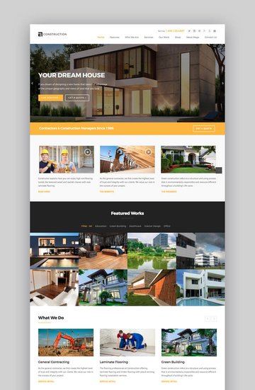 WP Construction modern theme