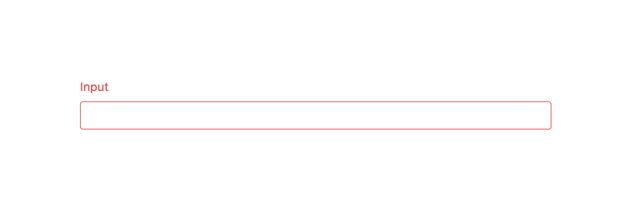 form input with red outline