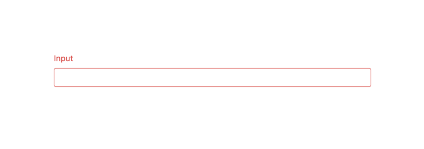 form input with red outline