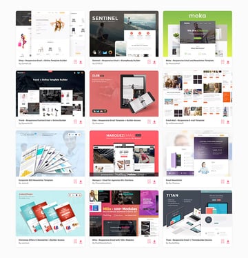 popular HTML email templates on Envato Elements