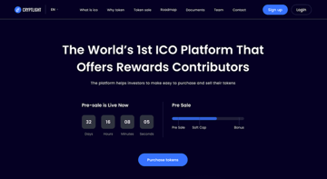Cryptlight - ICO Landing Page Figma Template