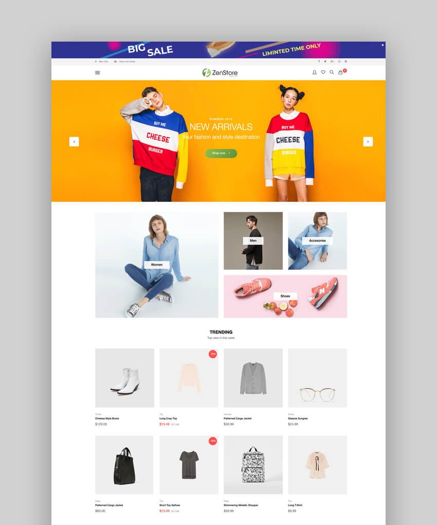 ZenStore Multi-Purpose Shopify AR Sections Theme
