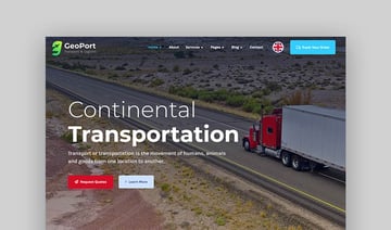 Geoport Logistics Transport Trucking Theme WordPress