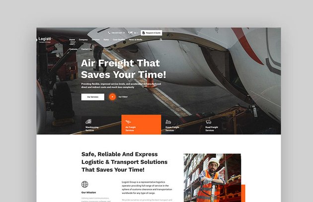 Logisti - Logistics  Transport WordPress Theme
