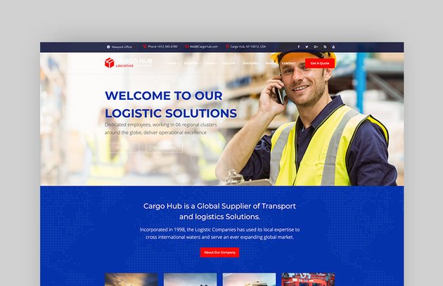 Cargo HUB - Transportation and Logistics WordPress Theme