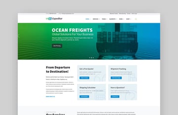 Expeditor - Logistics  Transportation WordPress Theme