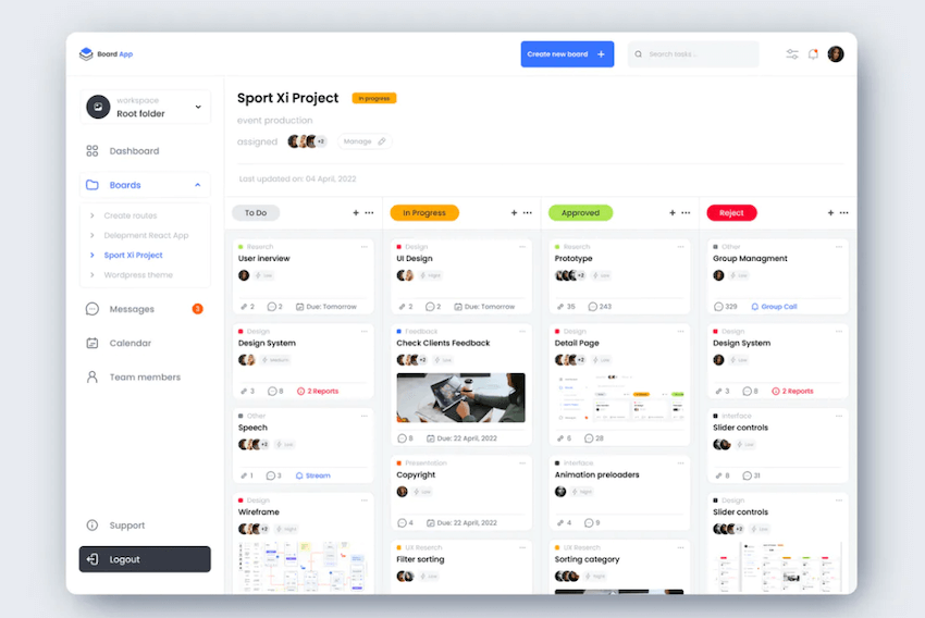 BoardApp - Dashboard UI Kit for Figma