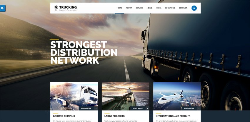 Trucking - Transportation  Logistics WordPress