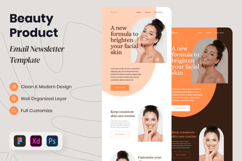 Kenes - Beauty Product Email Newsletter Template