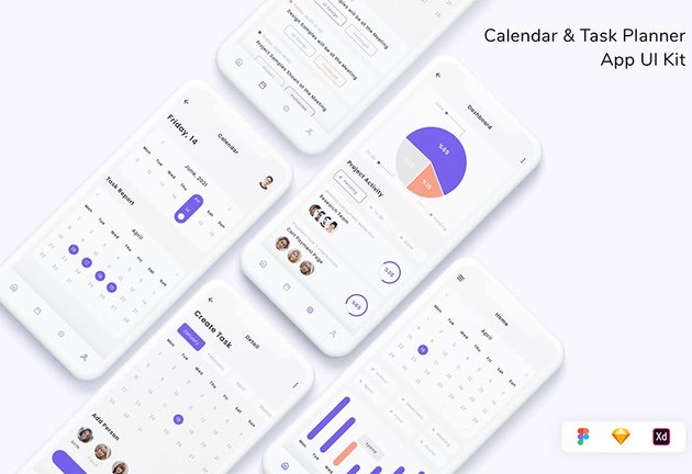 Calendar & Task Planner App UI Kit