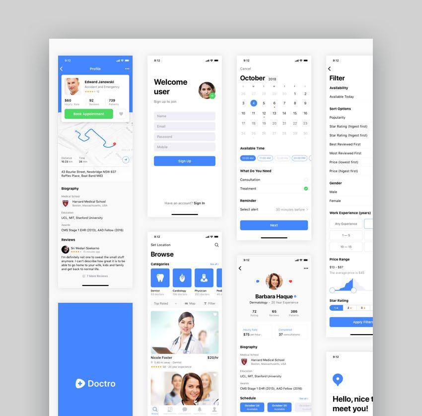 Doctro - Figma Doctor Appointment App