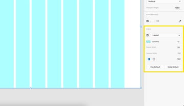 Adjust gutter to 20 px on Adobe XD