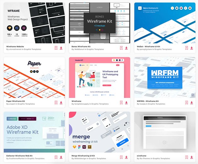 Get unlimited downloads of professional wireframe templates from Envato Elements.