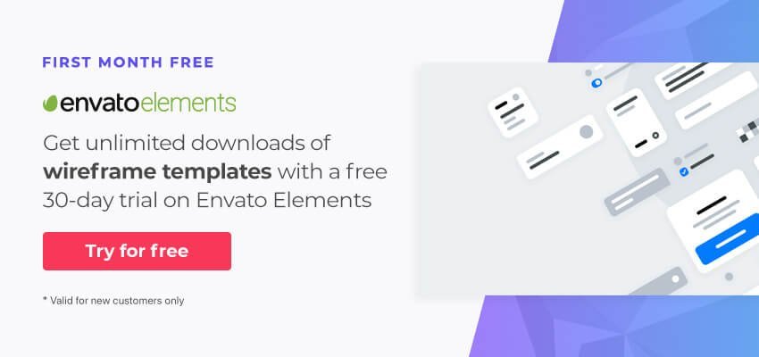 Coupon free month wireframe kits