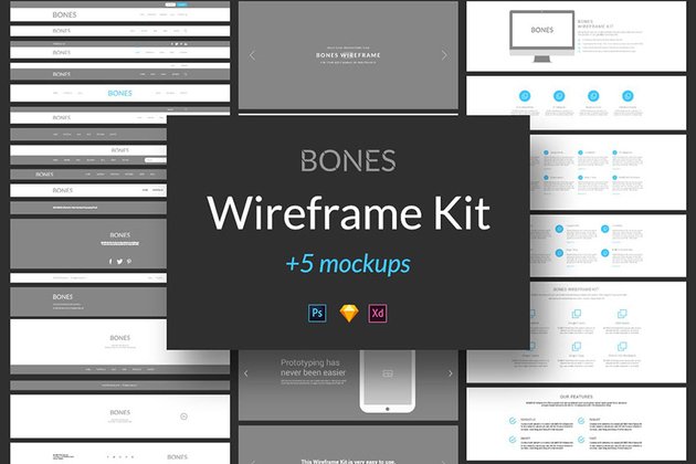 Bones Wireframe Template Kit