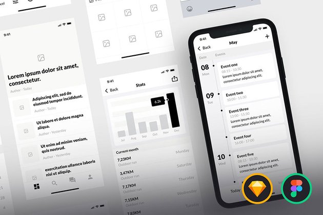 iPhone Wireframe Template Kit