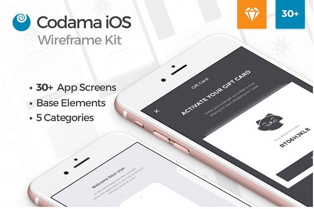 Codama iOS Wireframe UI Kit