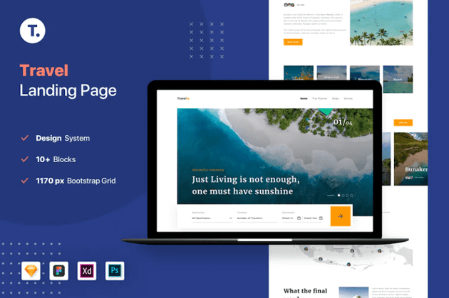 Landing Page - Travel Figma Template