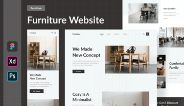 Furniture Landing Page Design - Template for Figma