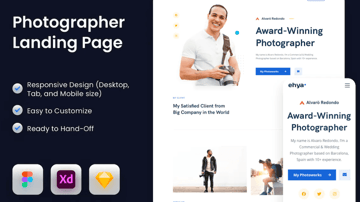Photographer Landing Page Design - Figma Template