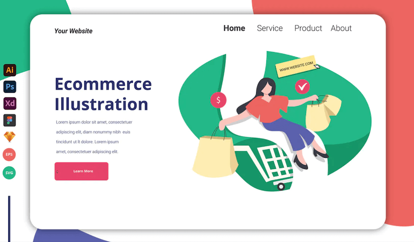 eCommerce Landing Page Design Template for Figma