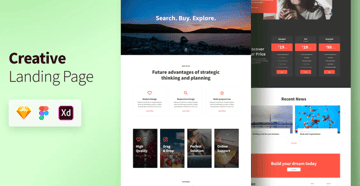 Creative Landing Page Design Template for Figma