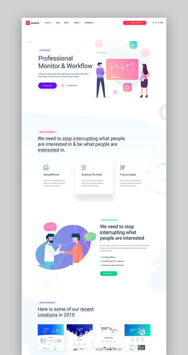 Sassico WordPress SaaS Template
