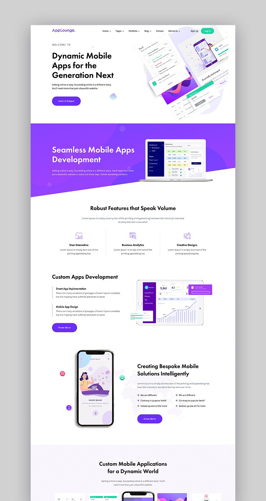 AppLounge SaaS Website Template