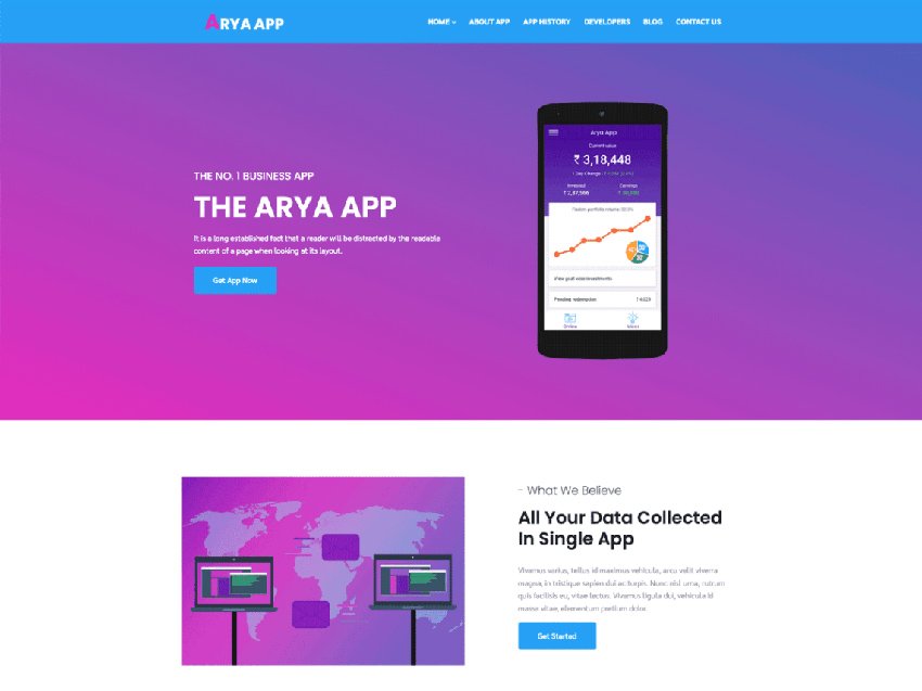 Arya Multipurpose Free SaaS WordPress Theme