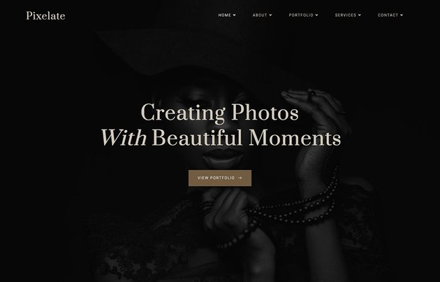 Pixelate - Elementor Portfolio Template Kit