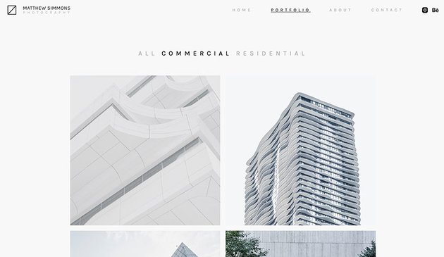 elementor templates architecture portfolio