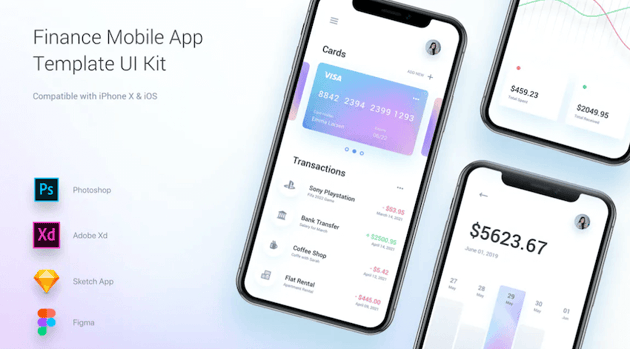Finance Mobile App Template & UI Kit