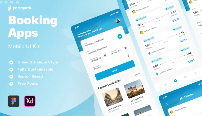 Booking Apps - Figma Mobile App UI Kit