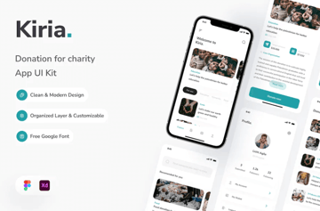 Kiria - Donation Figma Mobile App Template