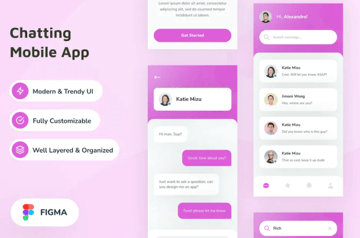 Chatting Mobile App Template for Figma