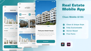 Real Estate Mobile App Template for Figma