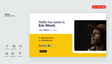 Yellow Email Signature - Figma Template