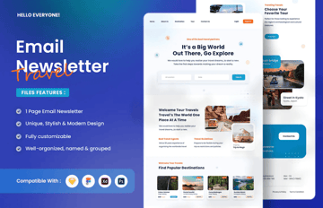 Adventuro - Email Newsletter Figma Template